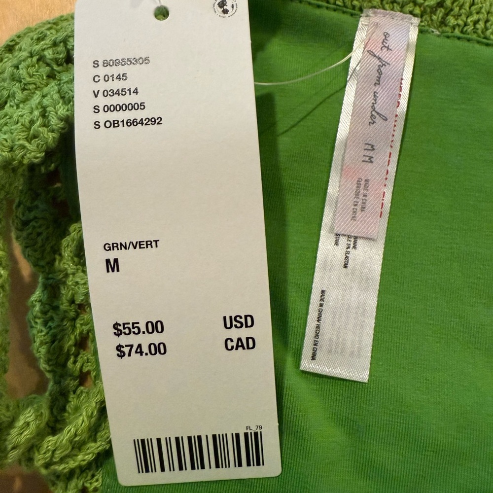 🏷️NWT Out From Under by UO Bliss Green Crochet Knit Bikini Swimwear 💚 - Picture 5 of 7